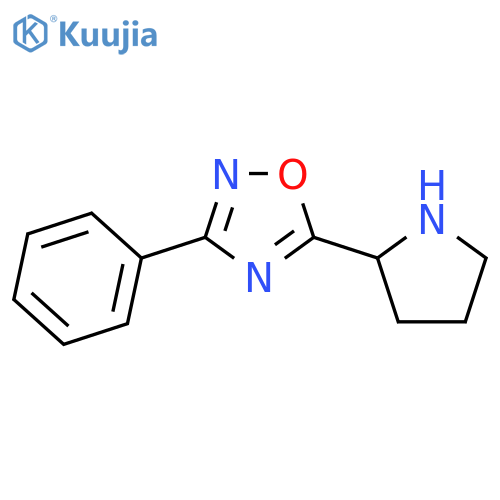 3-phenyl-5-pyrrolidin-2-yl-1,2,4-oxadiazole structure