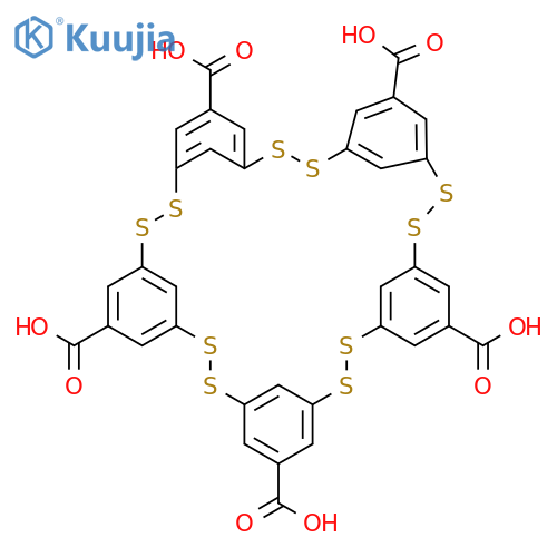 2,3,9,10,16,17,23,24,30,31-DECATHIAHEXACYCLO[30.3.1.14,8.111,15.118,22.125,29]TETRACONTA-1(36),4,6,8(40),11,13,15(39),18,20,22(38),25,27,29(37),32,34-PENTADECAENE-6,13,20,27,34-PENTACARBOXYLIC ACID structure