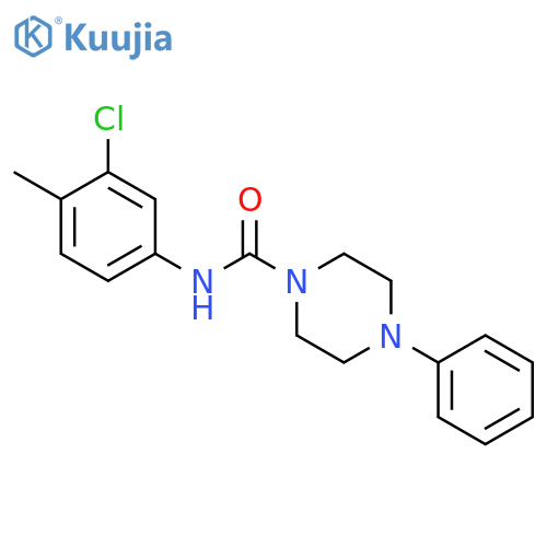 N-(3-Chloro-4-methylphenyl)-4-phenylpiperazine-1-carboxamide structure