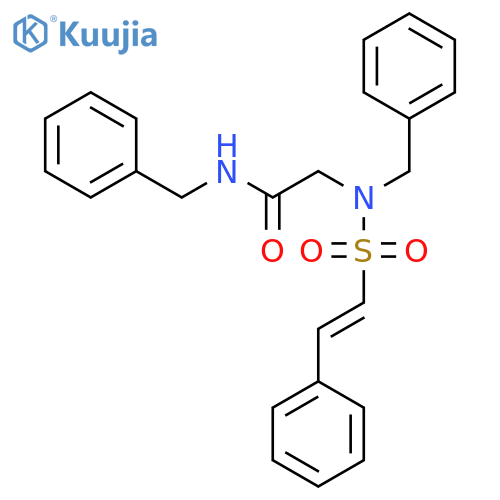 N-benzyl-2-(N-benzyl2-phenylethenesulfonamido)acetamide structure