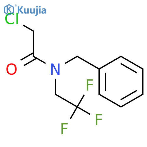 N-benzyl-2-chloro-N-(2,2,2-trifluoroethyl)acetamide structure