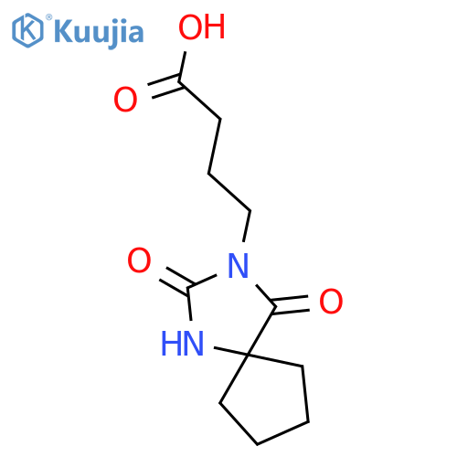 4-{2,4-Dioxo-1,3-diazaspiro4.4nonan-3-yl}butanoic acid structure