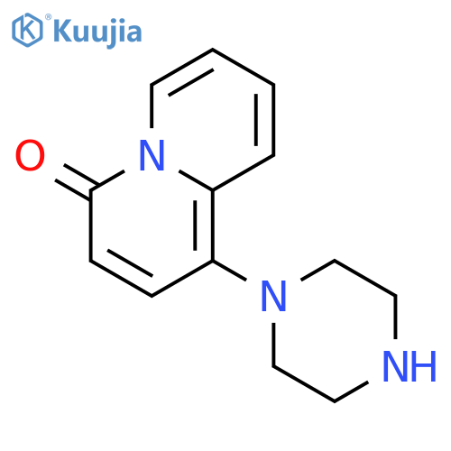 4H-QUINOLIZIN-4-ONE, 1-(1-PIPERAZINYL)- structure