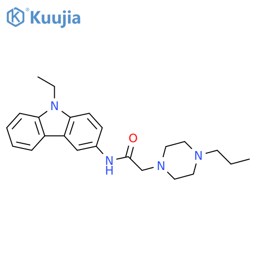 1-Piperazineacetamide, N-(9-ethyl-9H-carbazol-3-yl)-4-propyl- structure