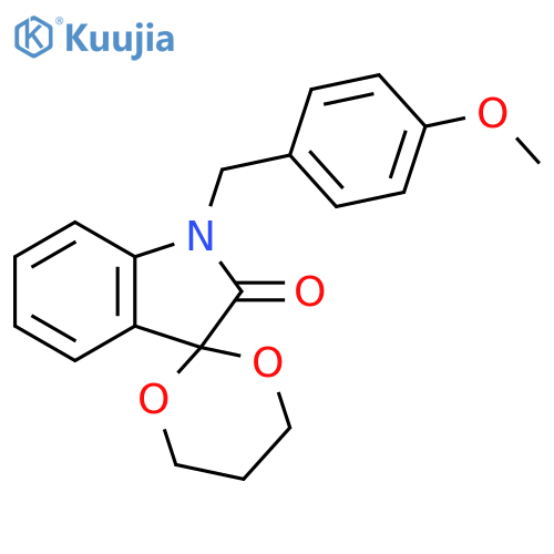 1'-(4-methoxyphenyl)methyl-1',2'-dihydrospiro1,3-dioxane-2,3'-indole-2'-one structure