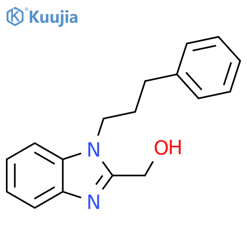 1-(3-phenylpropyl)-1H-1,3-benzodiazol-2-ylmethanol structure