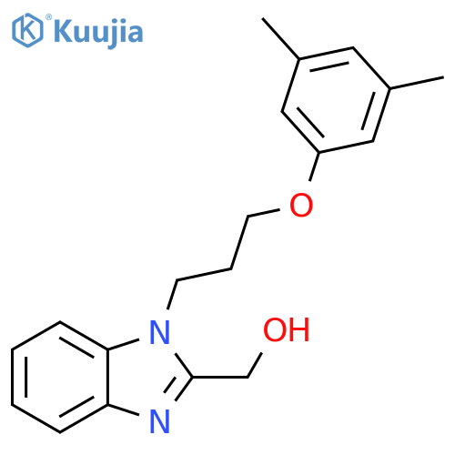 {1-3-(3,5-dimethylphenoxy)propyl-1H-1,3-benzodiazol-2-yl}methanol structure