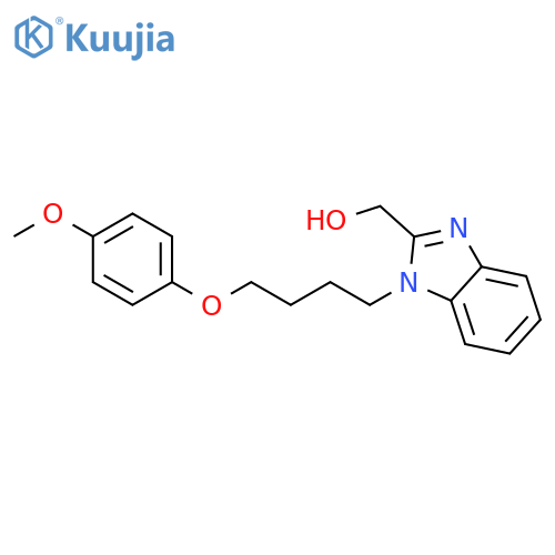 {1-4-(4-methoxyphenoxy)butyl-1H-1,3-benzodiazol-2-yl}methanol structure