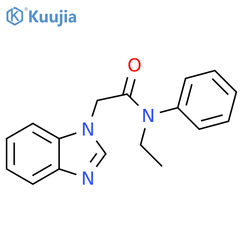 2-(1H-1,3-benzodiazol-1-yl)-N-ethyl-N-phenylacetamide structure