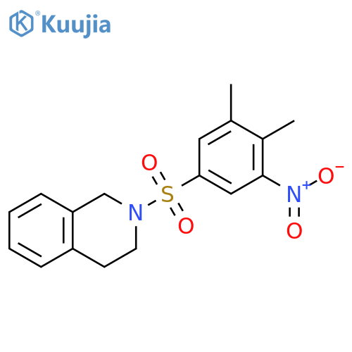 2-(3,4-dimethyl-5-nitrobenzenesulfonyl)-1,2,3,4-tetrahydroisoquinoline structure