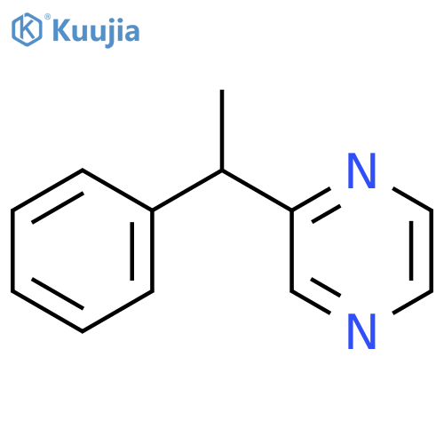 Pyrazine, (1-phenylethyl)- structure