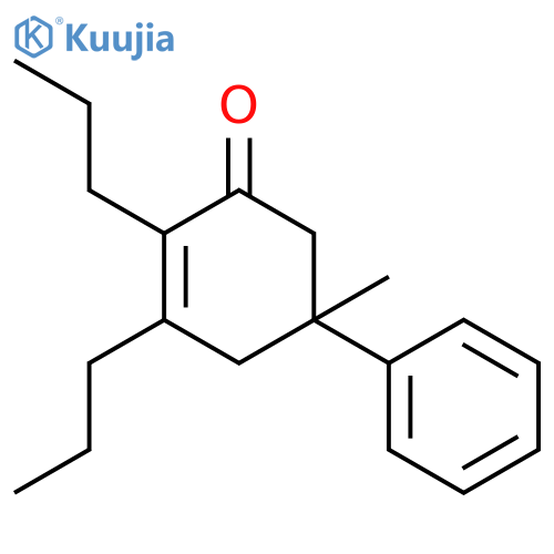 2-CYCLOHEXEN-1-ONE, 5-METHYL-5-PHENYL-2,3-DIPROPYL- structure