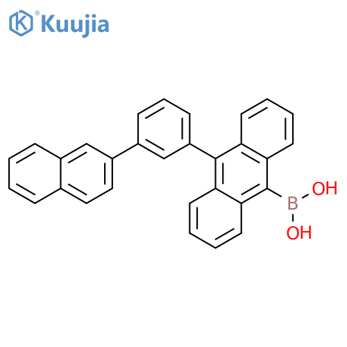 10-(3-(naphthalen-2-yl)phenyl)anthracene-9-boronic acid structure