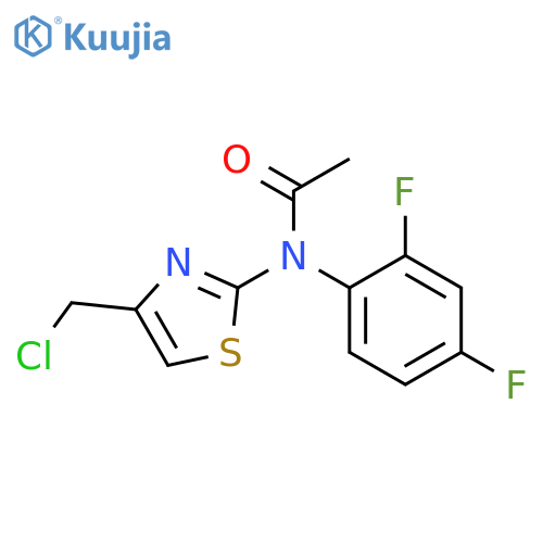 N-4-(Chloromethyl)-1,3-thiazol-2-yl-N-(2,4-difluorophenyl)acetamide structure
