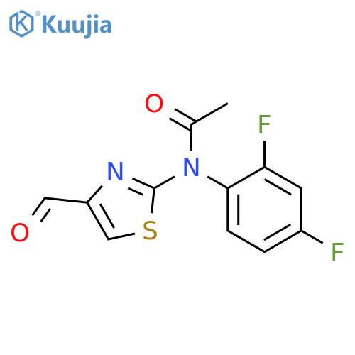 N-(2,4-DIFLUOROPHENYL)-N-(4-FORMYL-1,3-THIAZOL-2-YL)ACETAMIDE structure