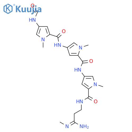 N-{5-[(5-{[(3Z)-3-amino-3-(methylimino)propyl]carbamoyl}-1-methyl-1H-pyrrol-3-yl)carbamoyl]-1-methyl-1H-pyrrol-3-yl}-4-(formylamino)-1-methyl-1H-pyrrole-2-carboxamide structure