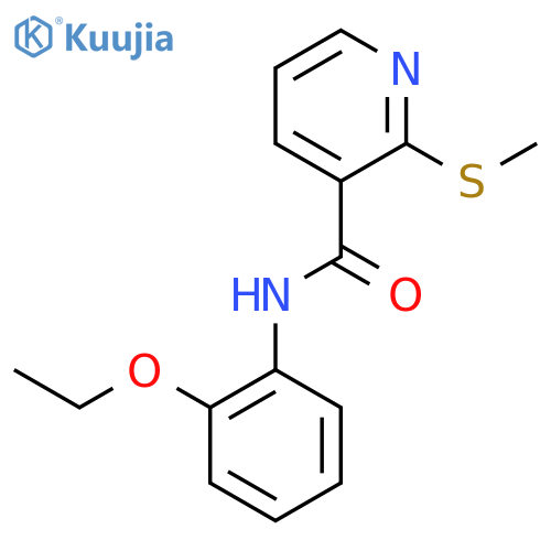 N-(2-ethoxyphenyl)-2-(methylsulfanyl)pyridine-3-carboxamide structure