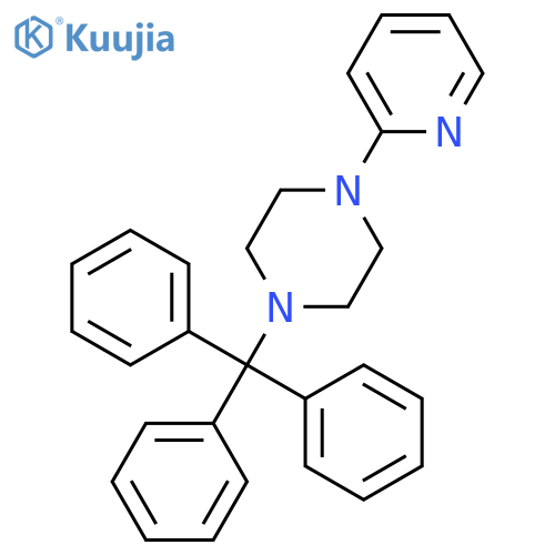 Piperazine, 1-(2-pyridinyl)-4-(triphenylmethyl)- structure