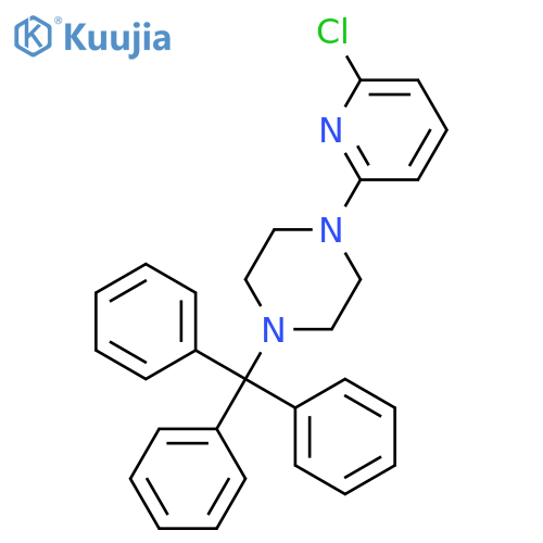 Piperazine, 1-(6-chloro-2-pyridinyl)-4-(triphenylmethyl)- structure