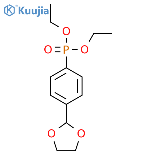 Phosphonic acid, [4-(1,3-dioxolan-2-yl)phenyl]-, diethyl ester structure