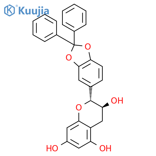 2H-1-Benzopyran-3,5,7-triol,2-(2,2-diphenyl-1,3-benzodioxol-5-yl)-3,4-dihydro-, (2R,3S)- structure