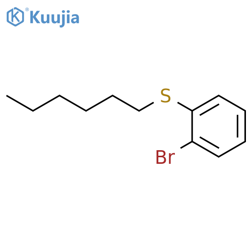 BENZENE, 1-BROMO-2-(HEXYLTHIO)- structure
