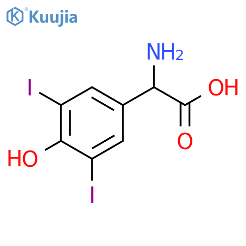 α-Amino-4-hydroxy-3,5-diiodo-benzeneacetic Acid structure