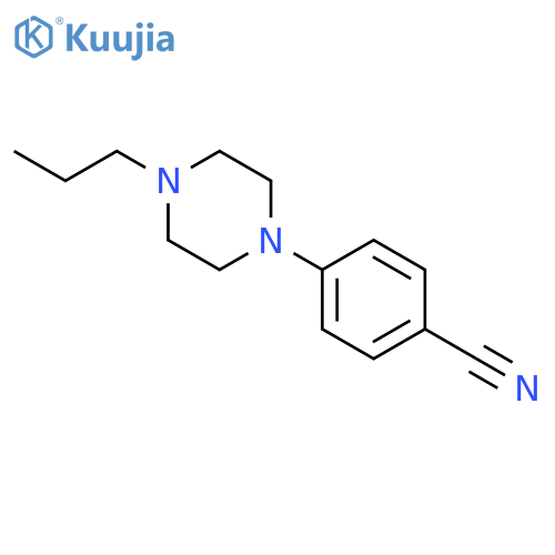 BENZONITRILE, 4-(4-PROPYL-1-PIPERAZINYL)- structure