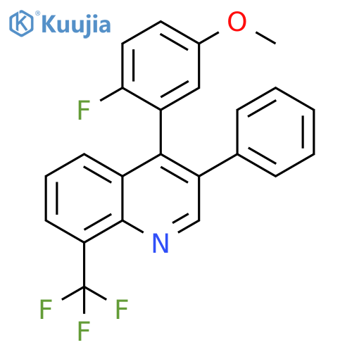 Quinoline, 4-(2-fluoro-5-methoxyphenyl)-3-phenyl-8-(trifluoromethyl)- structure