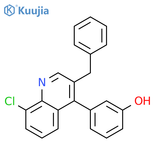 3-(3-benzyl-8-chloro-4-quinolyl)phenol structure