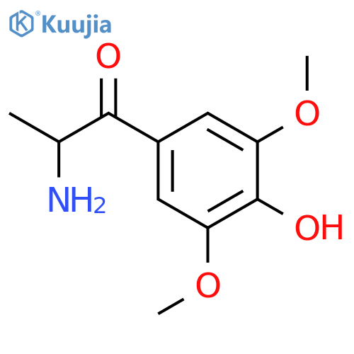 2-amino-1-(4-hydroxy-3,5-dimethoxyphenyl)propan-1-one structure
