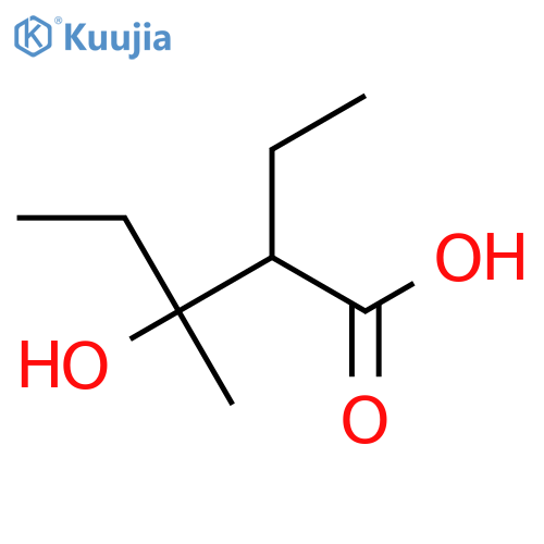 2-ethyl-3-hydroxy-3-methylpentanoic acid structure