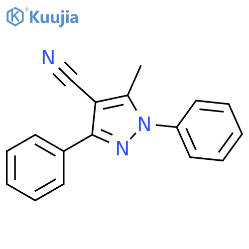 1H-Pyrazole-4-carbonitrile, 5-methyl-1,3-diphenyl- structure