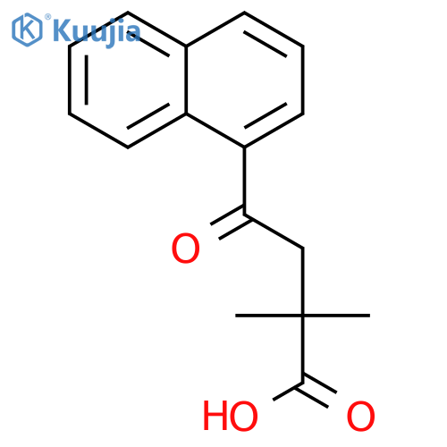 2,2-dimethyl-4-(1-naphthyl)-4-oxo-butanoic acid structure