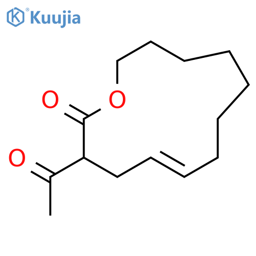 OXACYCLOTRIDEC-5-EN-2-ONE, 3-ACETYL-, (5E)- structure