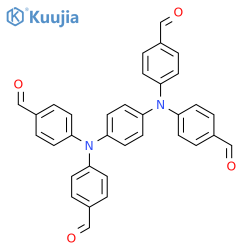 Benzaldehyde, 4,4',4'',4'''-(1,4-phenylenedinitrilo)tetrakis- structure