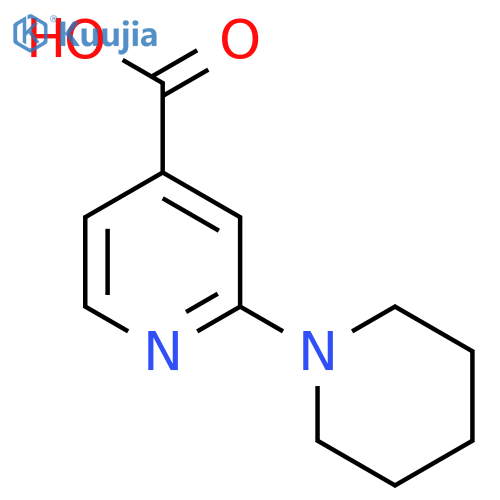 4-Pyridinecarboxylicacid, 2-(1-piperidinyl)- structure