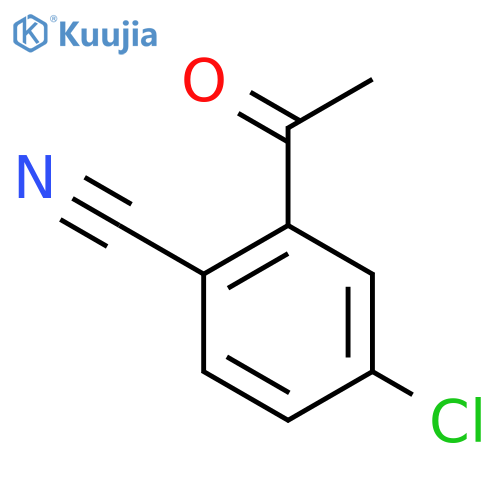 Benzonitrile, 2-acetyl-4-chloro- structure