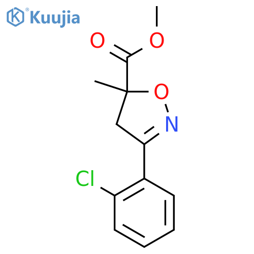 Methyl 3-(2-chlorophenyl)-5-methyl-4,5-dihydro-1,2-oxazole-5-carboxylate structure