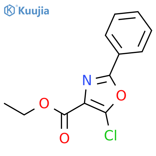 Ethyl 5-chloro-2-phenyloxazole-4-carboxylate structure