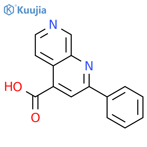 1,7-Naphthyridine-4-carboxylic acid, 2-phenyl- structure