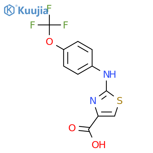 2-{4-(trifluoromethoxy)phenylamino}-1,3-thiazole-4-carboxylic acid structure