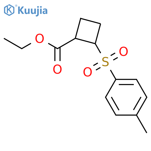 CYCLOBUTANECARBOXYLIC ACID, 2-[(4-METHYLPHENYL)SULFONYL]-, ETHYL ESTER structure