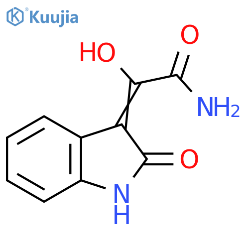 2-hydroxy-2-(2-oxo-2,3-dihydro-1H-indol-3-ylidene)acetamide structure