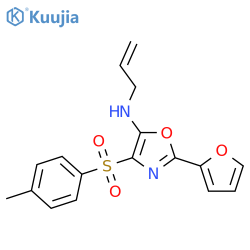 2-(furan-2-yl)-4-(4-methylbenzenesulfonyl)-N-(prop-2-en-1-yl)-1,3-oxazol-5-amine structure