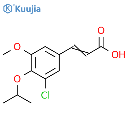 3-3-chloro-5-methoxy-4-(propan-2-yloxy)phenylprop-2-enoic acid structure