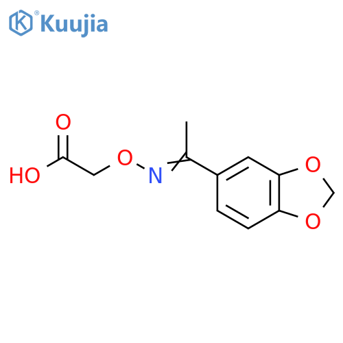 2-({1-(2H-1,3-Benzodioxol-5-yl)ethylideneamino}oxy)acetic Acid structure