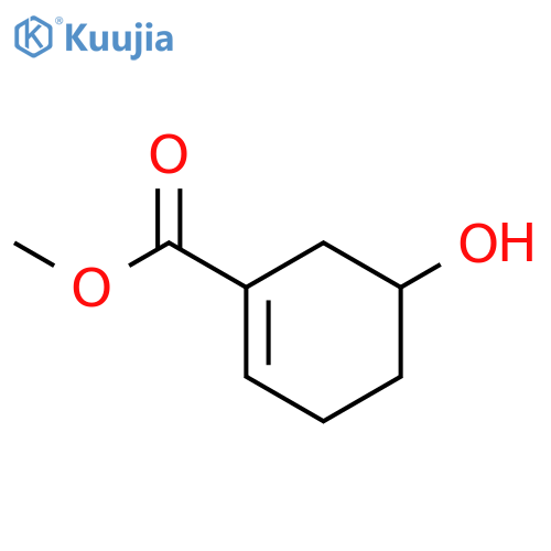 1-Cyclohexene-1-carboxylic acid, 5-hydroxy-, methyl ester structure