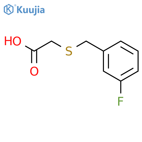 2-{(3-fluorophenyl)methylsulfanyl}acetic acid structure