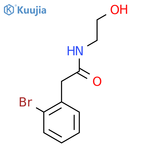 2-(2-Bromophenyl)-N-(2-hydroxyethyl)acetamide structure